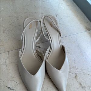 Zara Cream Women's Low Heels Size 39